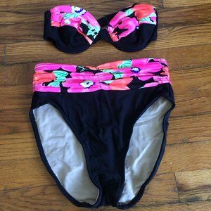 Vintage 90s Floral Slimsuit Bikini
